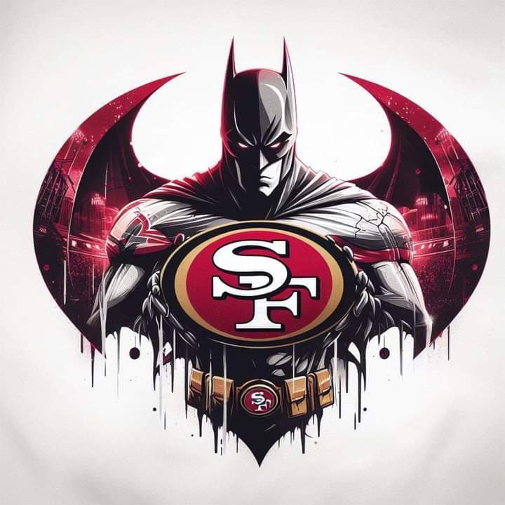 NFL SF 49ers Batman Inspired T shirt